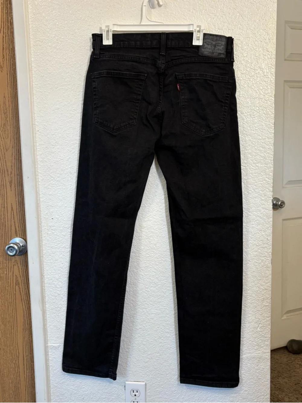 Levi's 505 Straight Leg Jeans Men's 33x32 Black Classic Denim‎ Streetwear